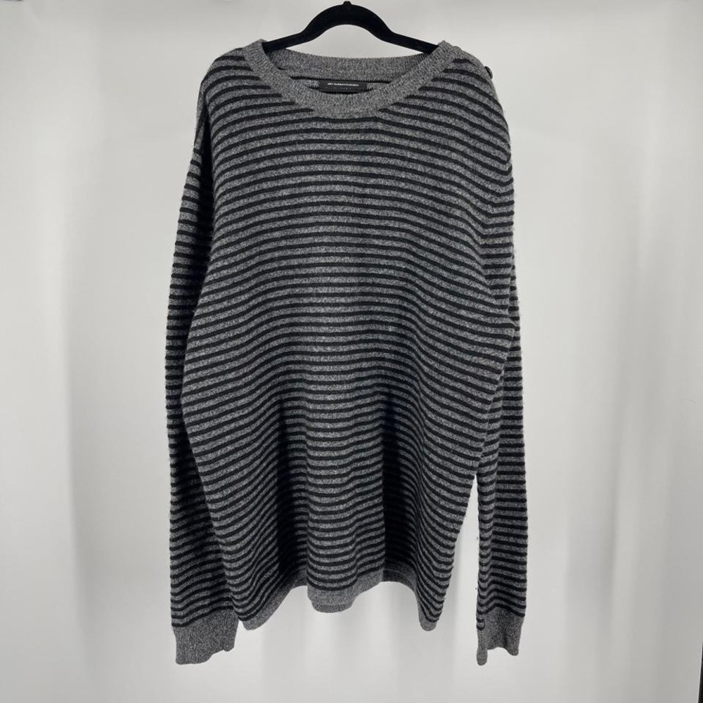Nordstrom Men's Striped 100% Cashmere Knit Sweater‎ Quiet Luxury Grunge Large